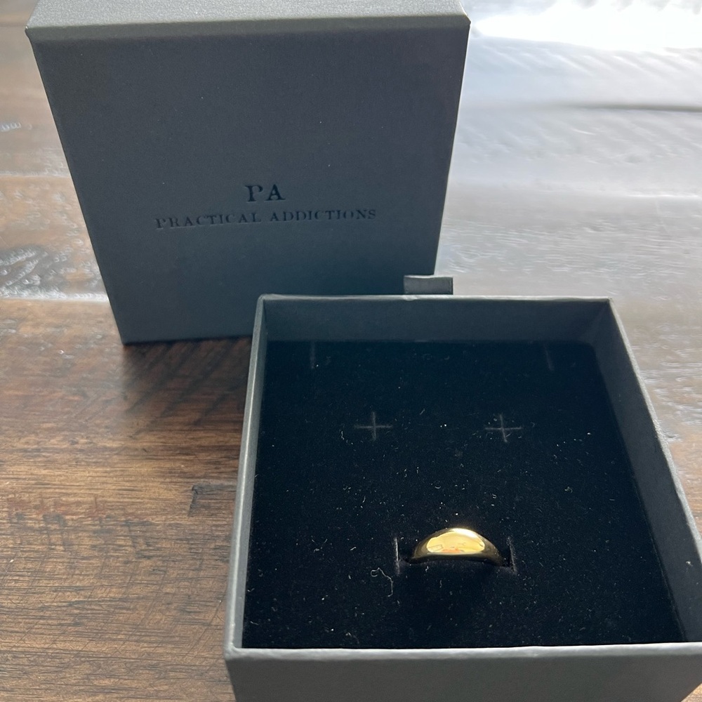 18k Gold Plated Adjustable Dome Ring